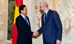 Thủ tướng Nguyễn Tấn Dũng hội đàm với Thủ tướng Bỉ